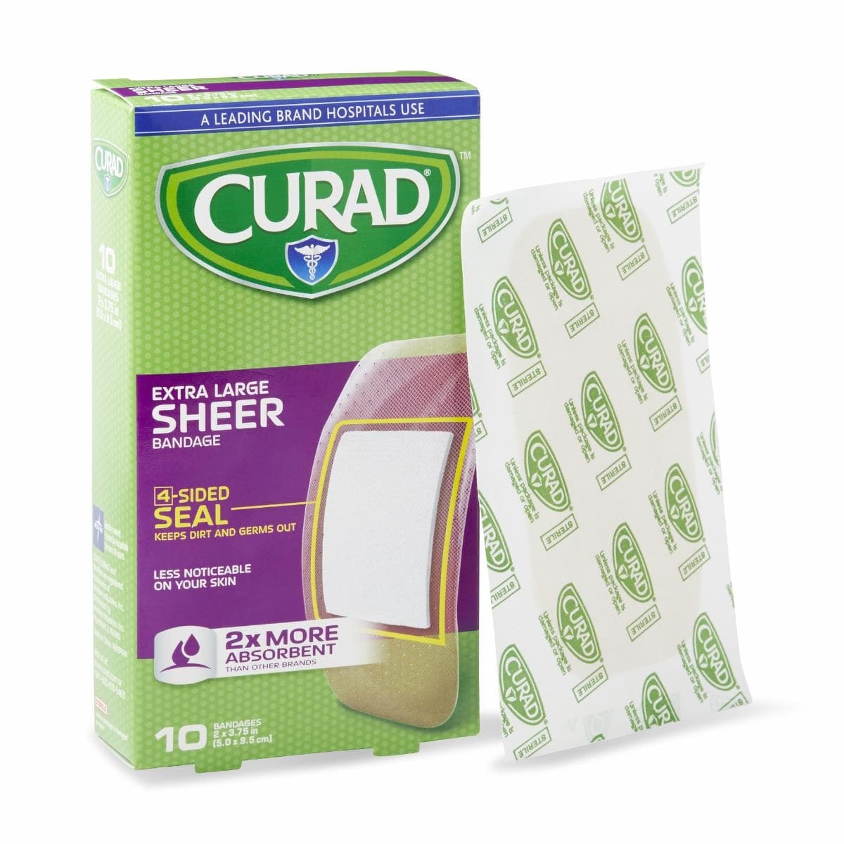 Curad Sheer Adhesive Bandages, 2 x 3-3/4 - Case of 576 - Image 1