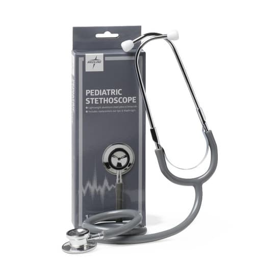 Medline Dual-Head Stethoscope, Gray - Image 2