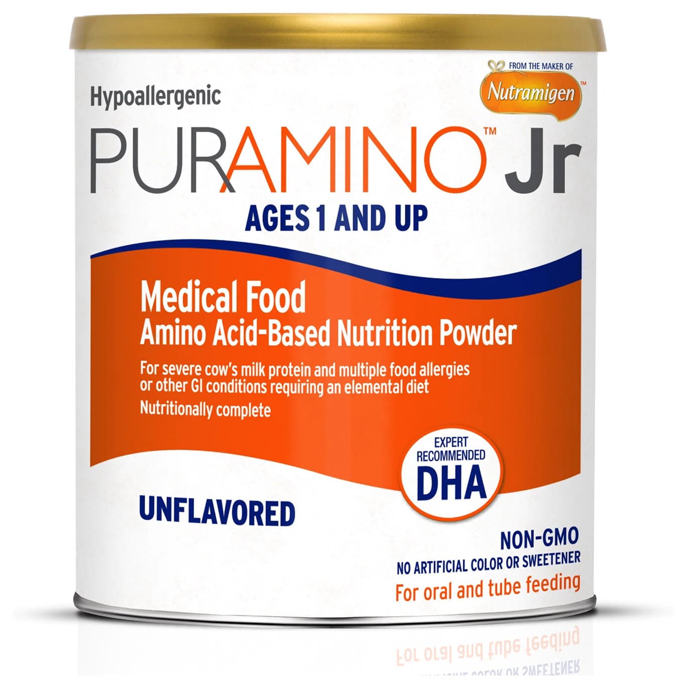 PurAmino Jr Pediatric Oral Supplement, Unflavored, 14.1 oz - Case of 4 - Image 1