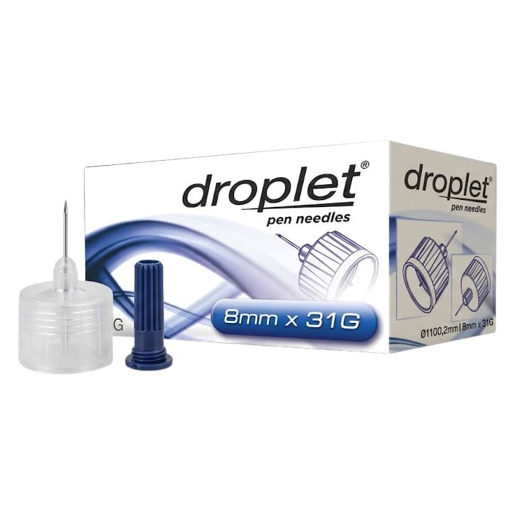 HTL-Strefa Droplet Pen Needle, 31 Gauge, 8mm - Box of 100 - Image 1