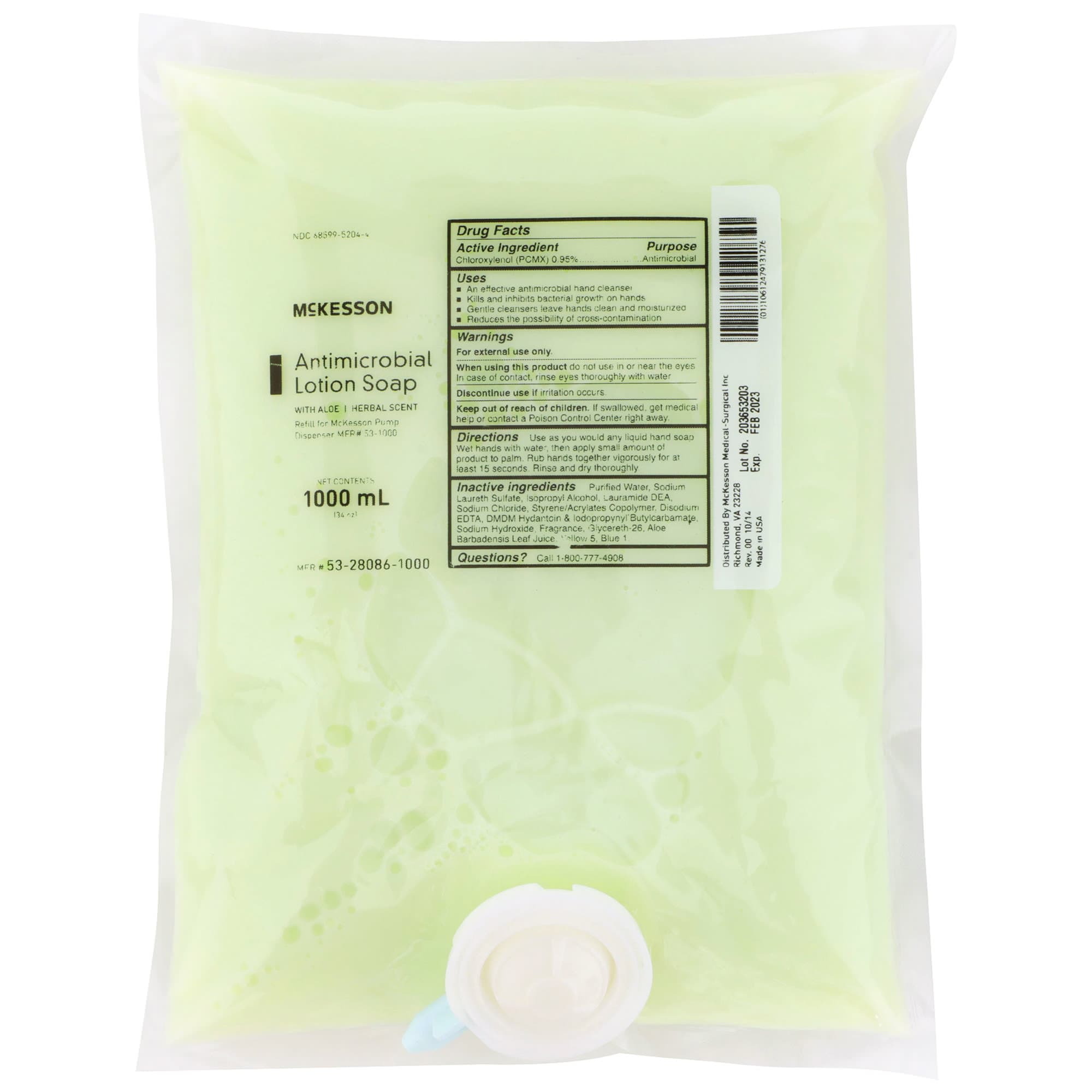 Mckesson Antimicrobial Lotion Soap with Aloe, 1000 mL - Image 1