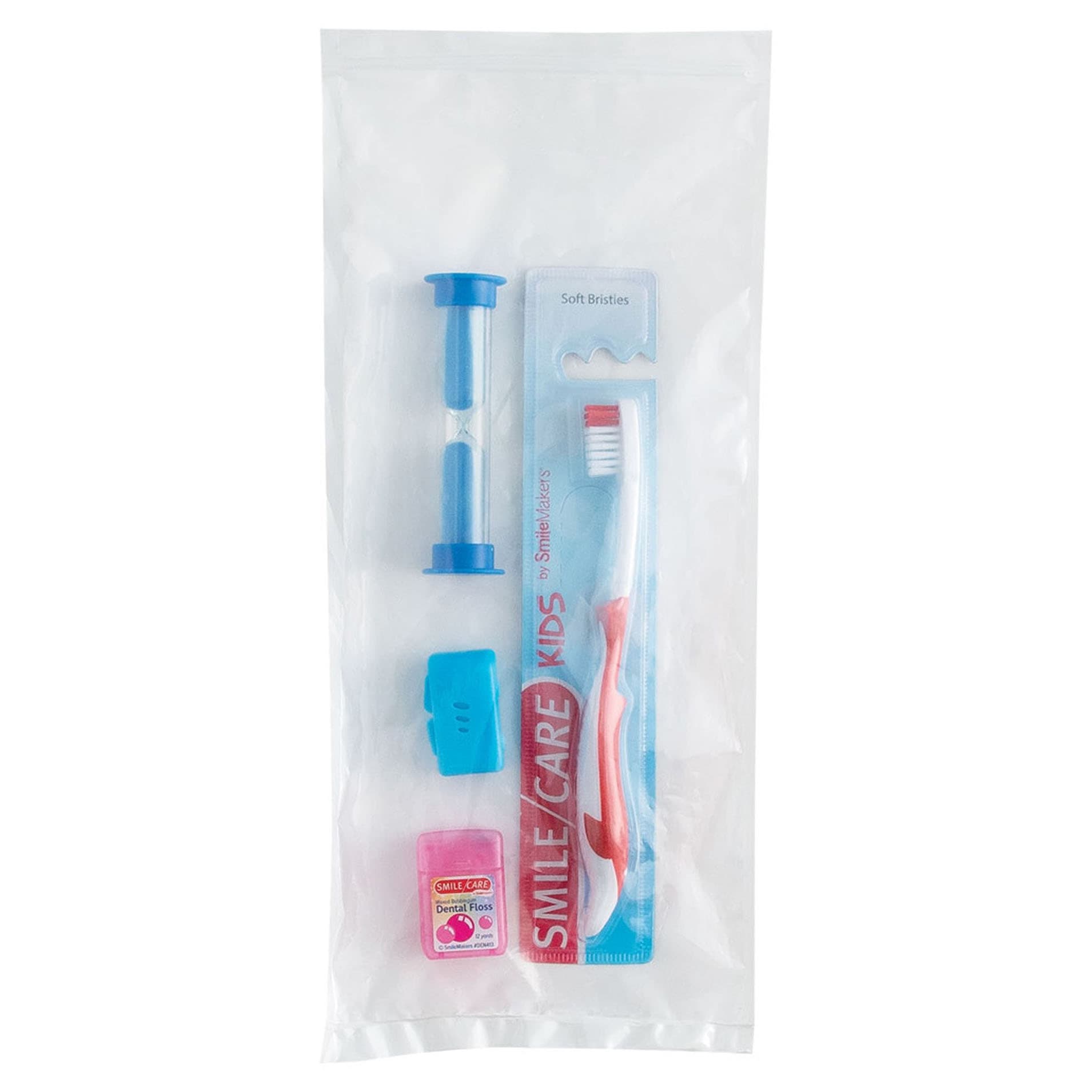 SmileCare Youth Basic Zippered Bag Dental Kit, 3/4" x 5 1/4 - Box of 72
