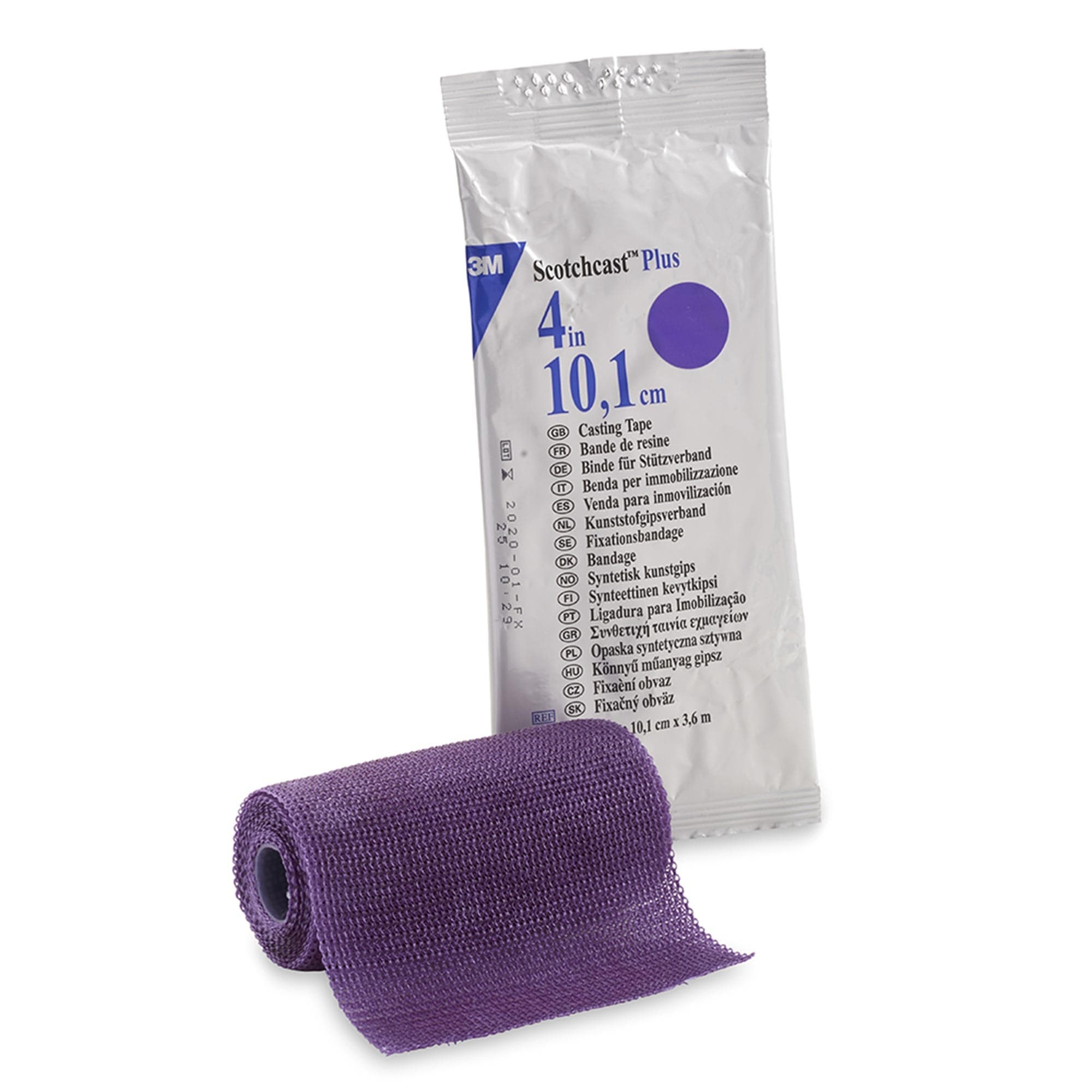 3M Scotchcast Plus Cast Tape, 4 Inch X 4 Yard, Purple - Each - Image 1