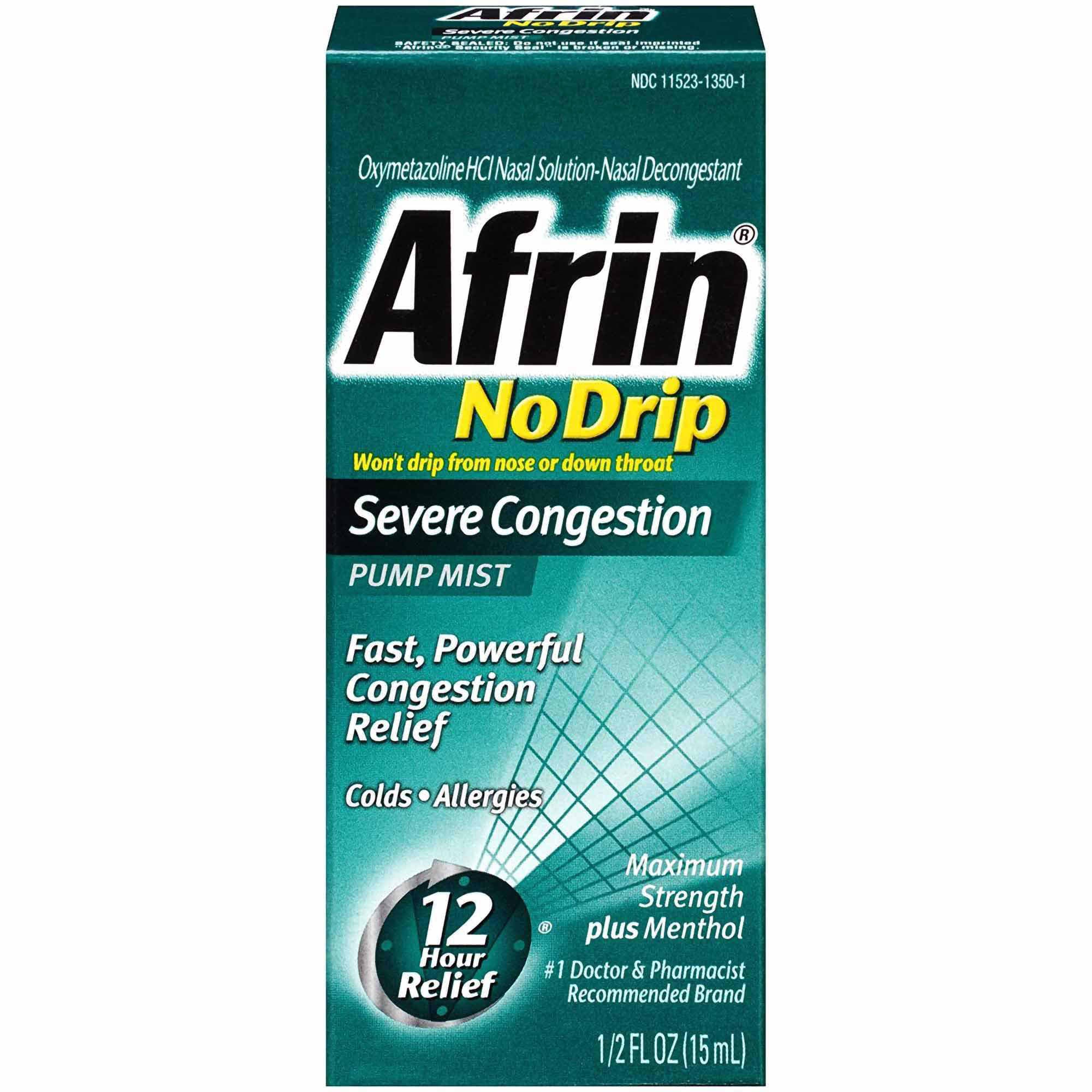 Afrin No Drip Severe Congestion Sinus Relief Nasal Spray - Image 1