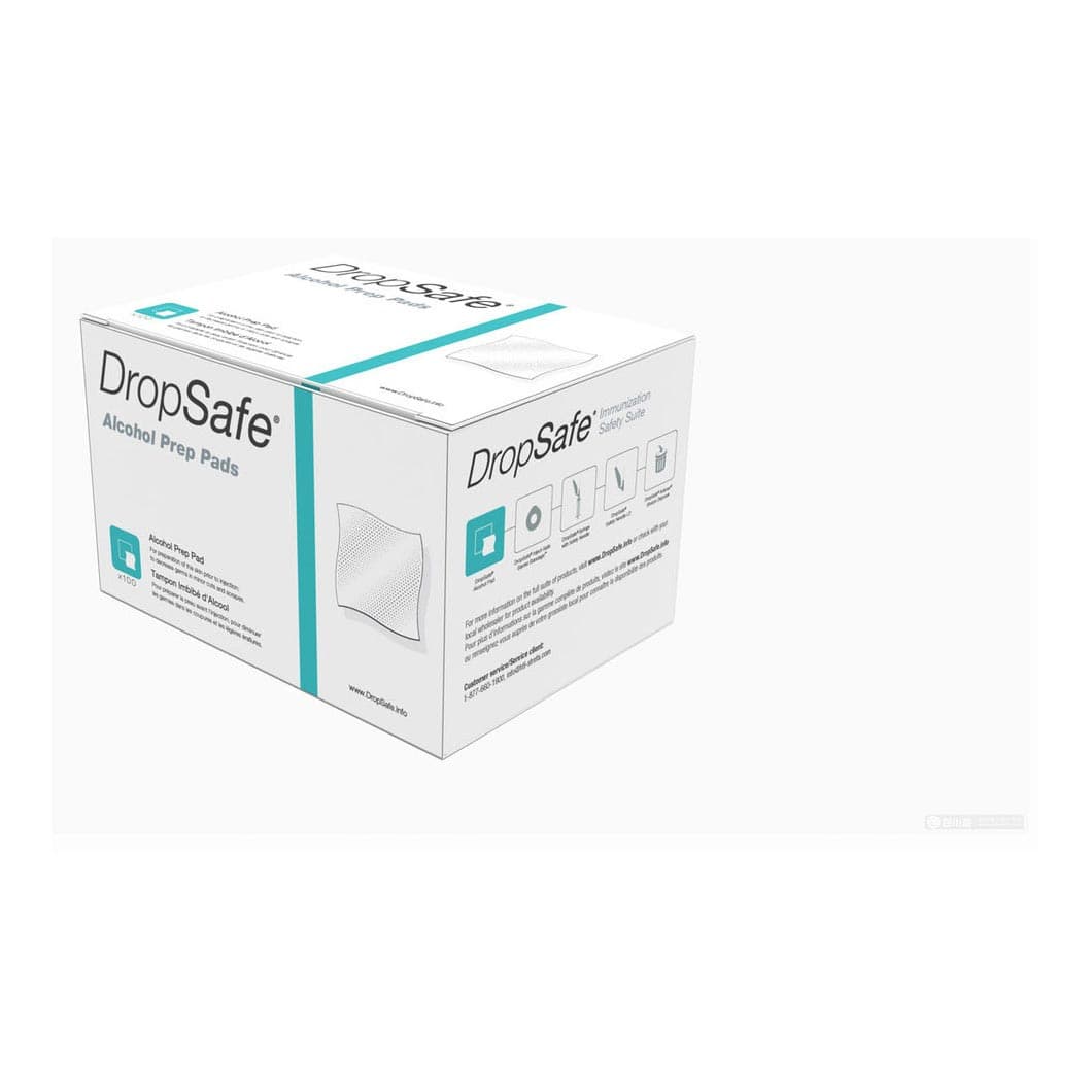 DropSafe Alcohol Prep Pad 70% Isopropyl Alcohol, Medium Sterile - Case of 1200