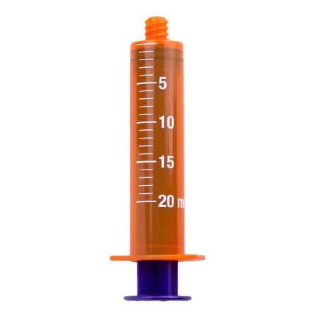 Vesco Oral Medication Syringe, Amber Barrel, 20 ml - Case of 1000 - Image 1