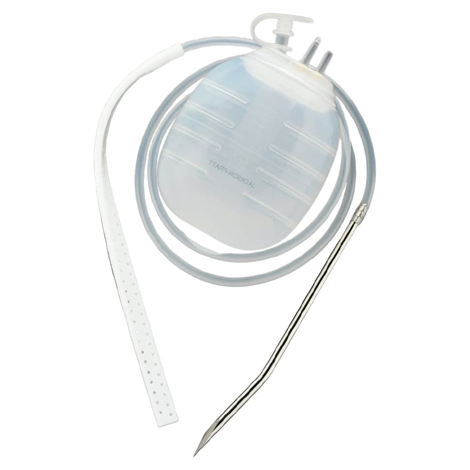 Jackson-Pratt Reservoir Kit, Round Perforations Silicone with Trocar, 400cc Capacity