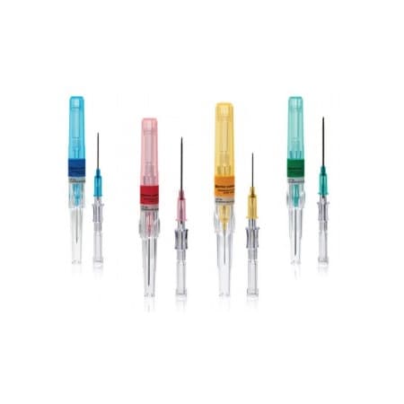 Safelet Peripheral IV Catheter ETFE, 20 Gauge, 1 Inch - Box of 50 - Image 1