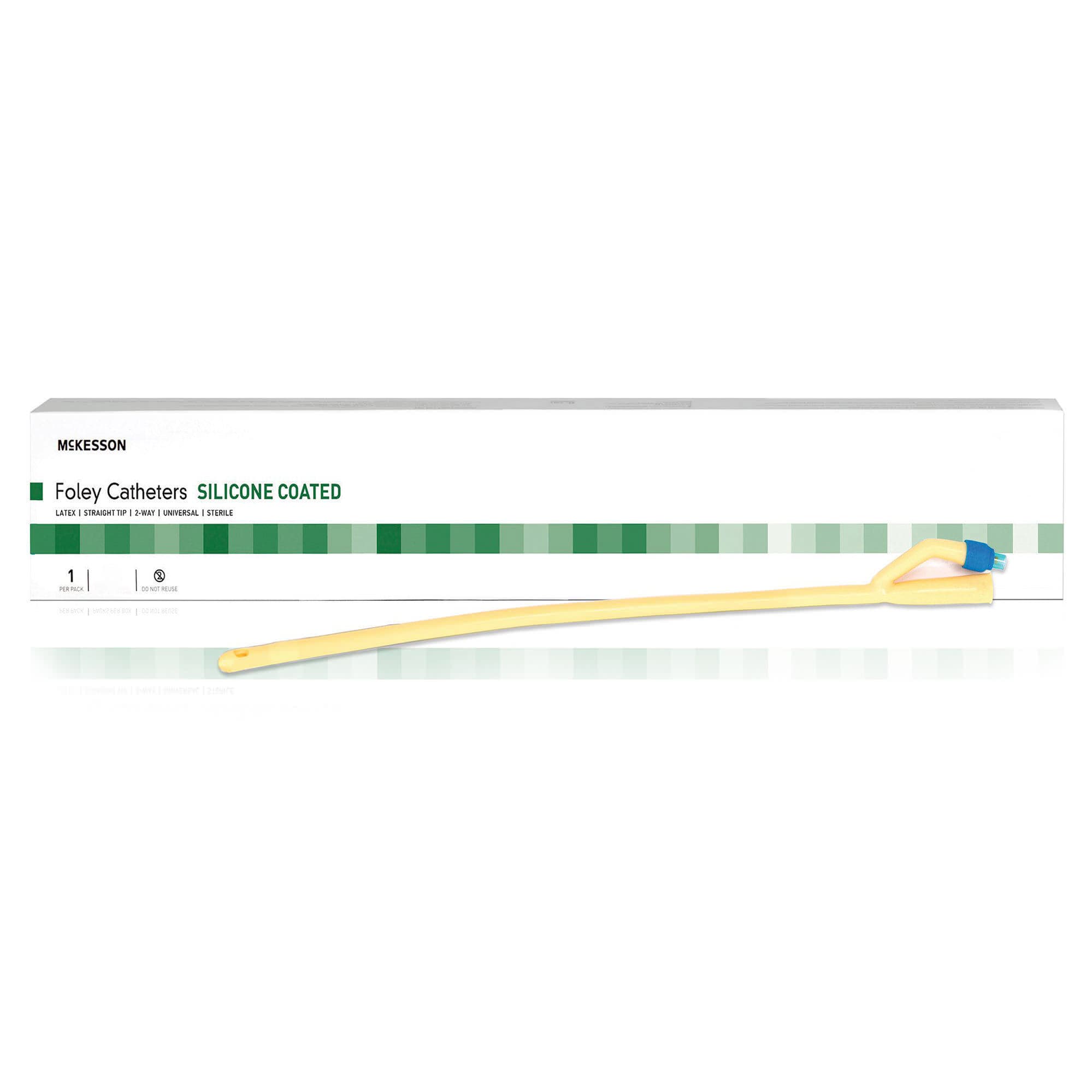 McKesson Foley Catheter Sterile 2-Way Standard Tip, White, 12 Fr - Each - Image 1