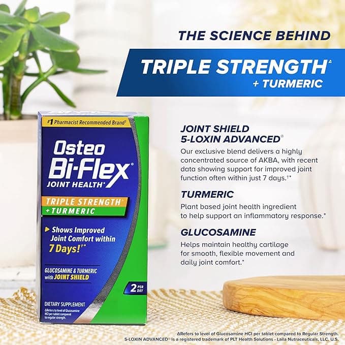 Osteo Bi-Flex Triple Strength + Turmeric Tablets - Pack of 80 - Image 3
