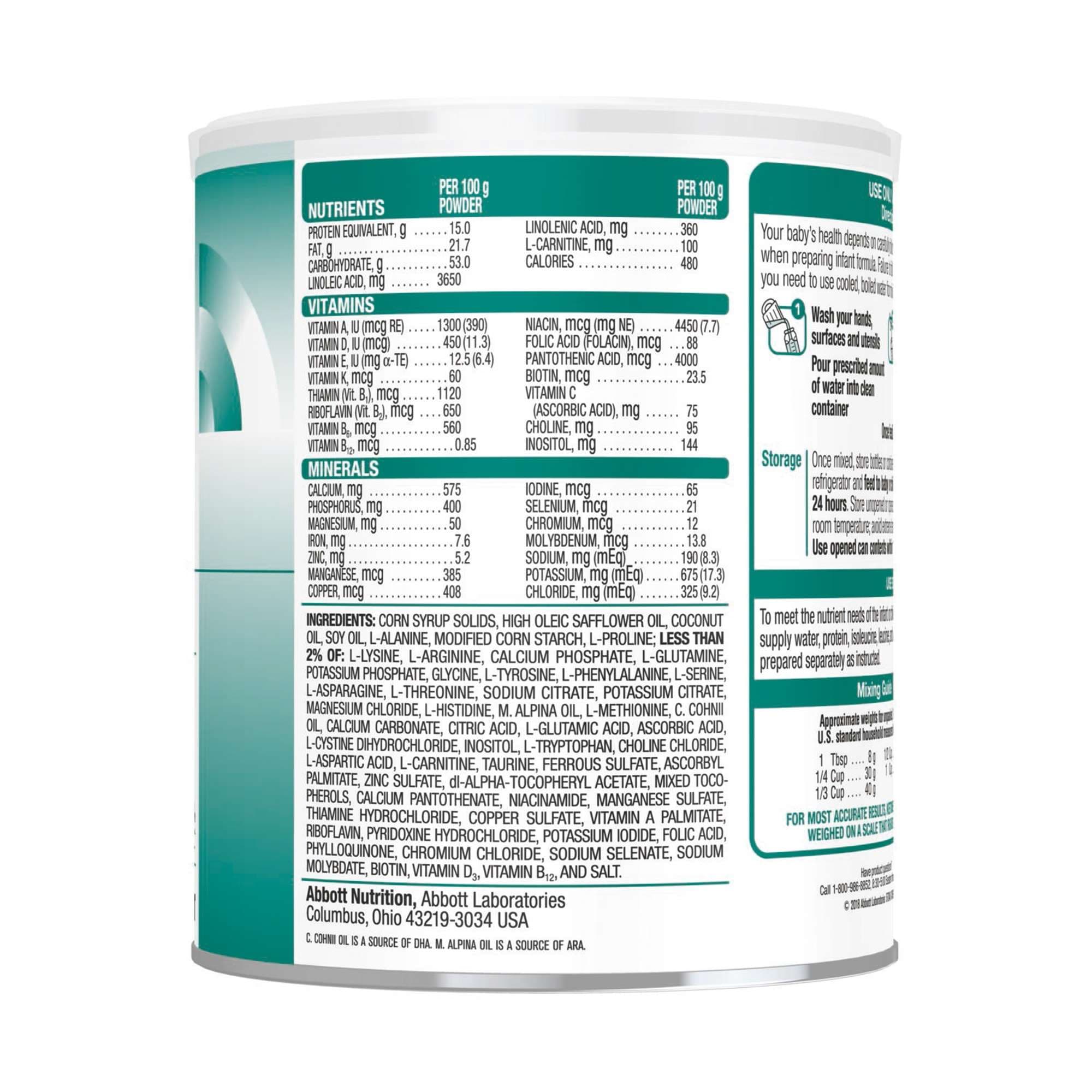 Ketonex -1 Unflavored Amino Acid-Modified Infant Formula with Iron - Image 2