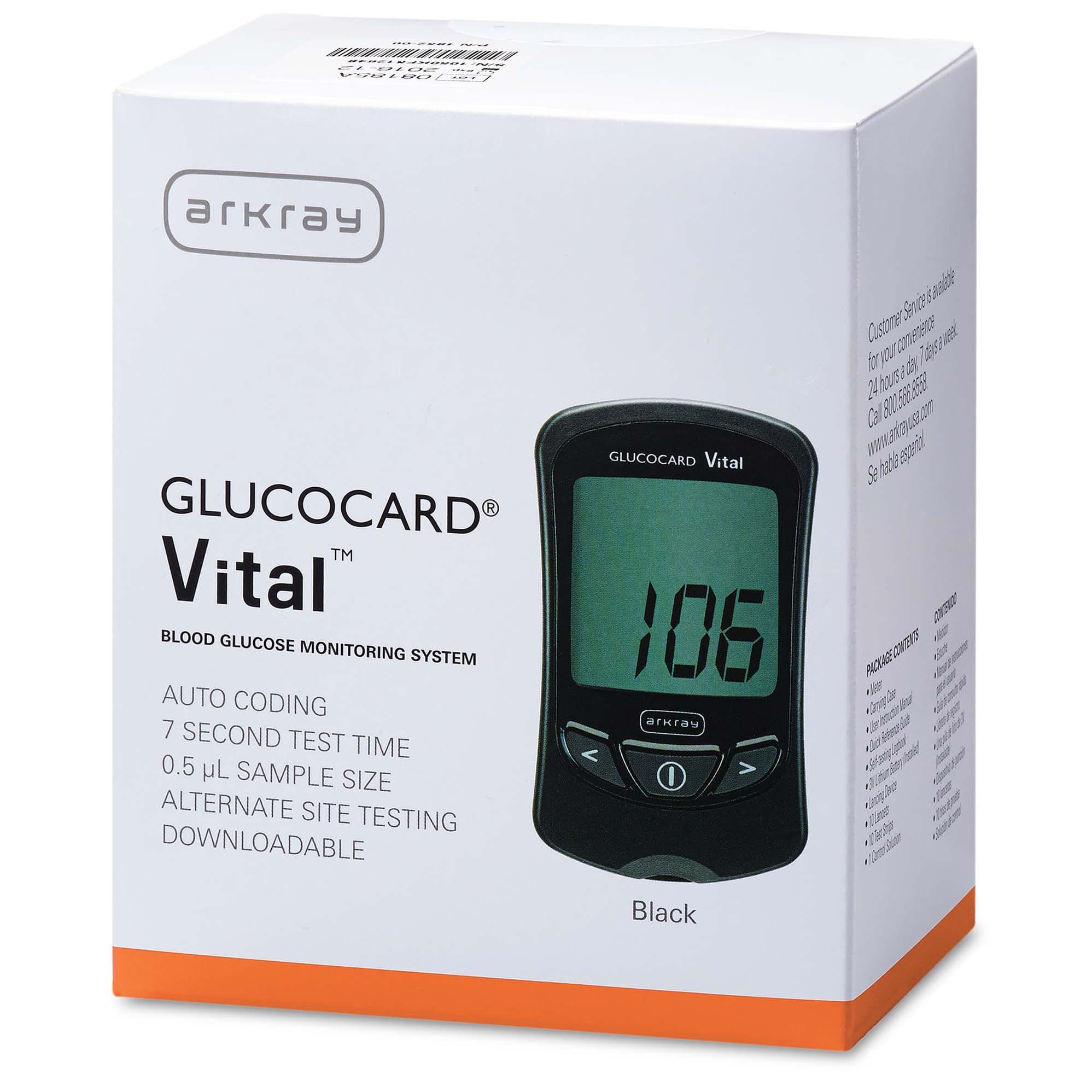 Arkray Glucocard Vital Blood Glucose Meter Kit, Results in 7 sec, Auto Coding - Image 3