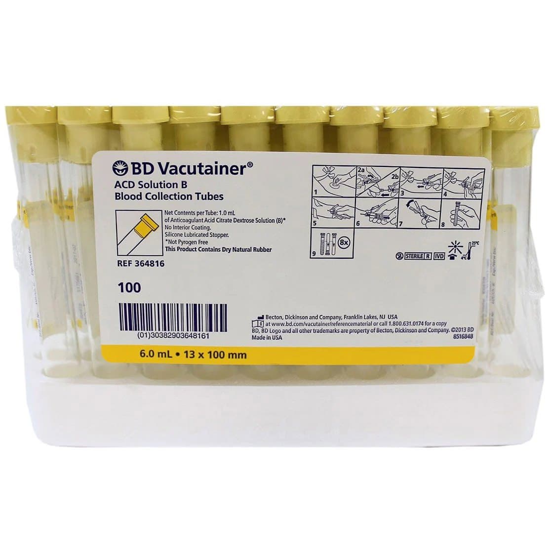 BD Vacutainer Venous Blood Collection Tube ACD Solution B