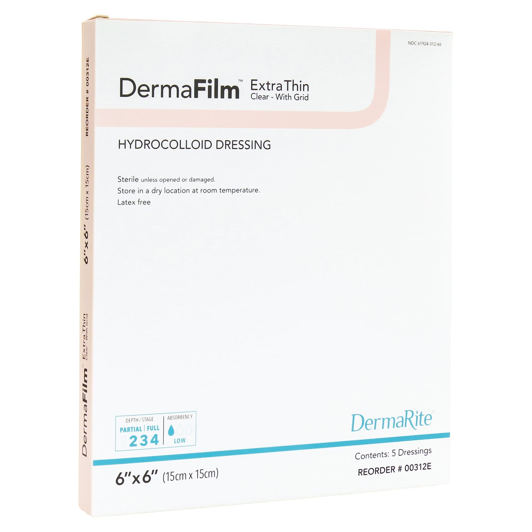 DermaFilm Thin Hydrocolloid Wound Dressing with Border - Image 5