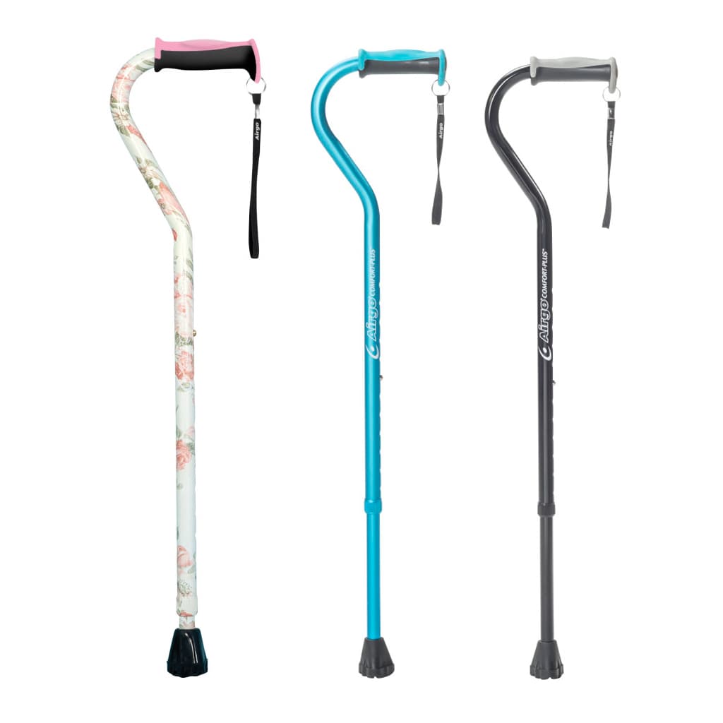 Drive Airgo Comfort-Plus Aluminum Cane, Offset Handle