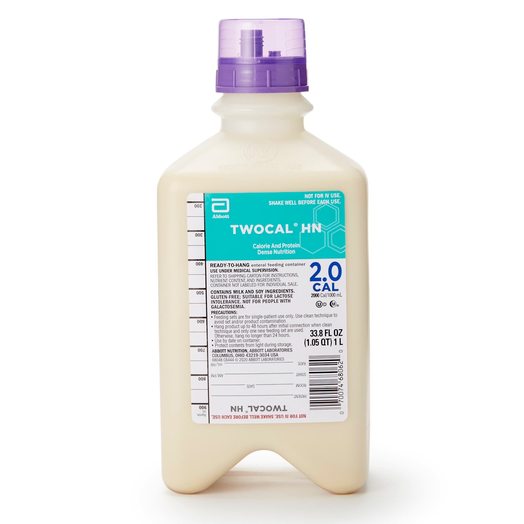 TwoCal HN Vanilla 1000 mL, 2 Cal/mL High-Calorie Nutrition