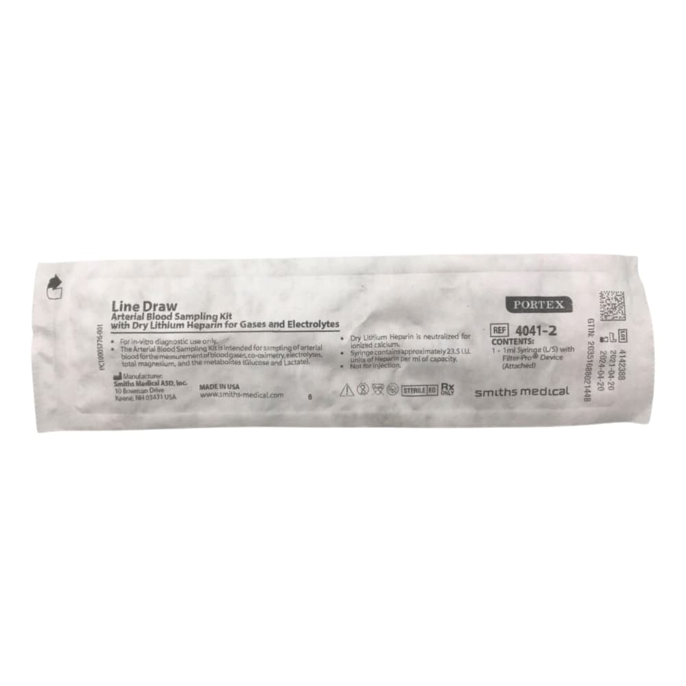 Line Drawplus Abg Portex Line Draw Plus Arterial Blood Gas Kit | Smiths Medical