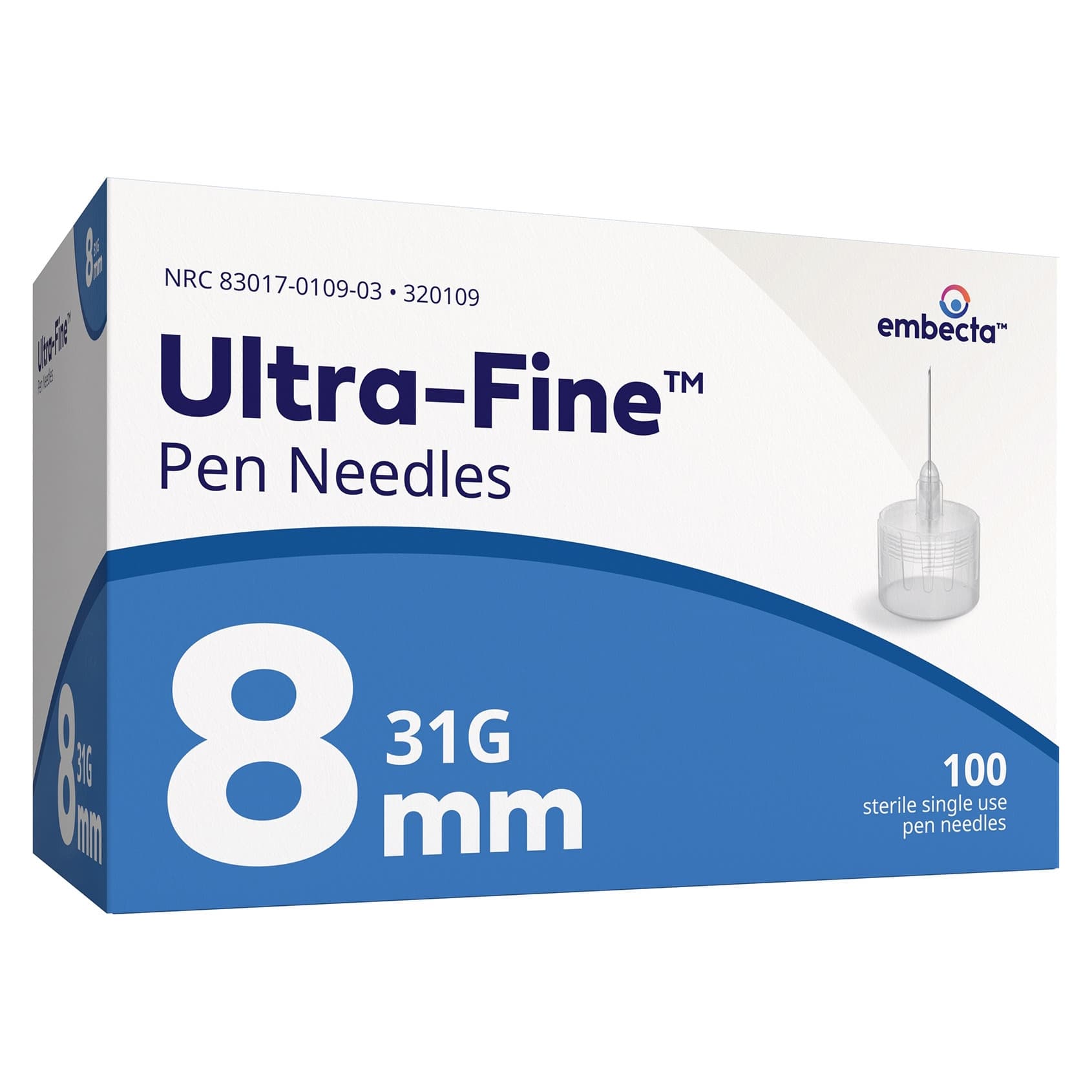 Embecta Ultra File Syringes Embecta Ultra-Fine Pen Needles - 31 Gauge 8mm