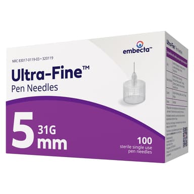 Embecta Insulin System Embecta Ultra-Fine Insulin Pen Needle 31G 5mm