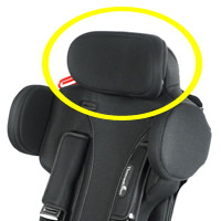Height adjustable headrest (404)