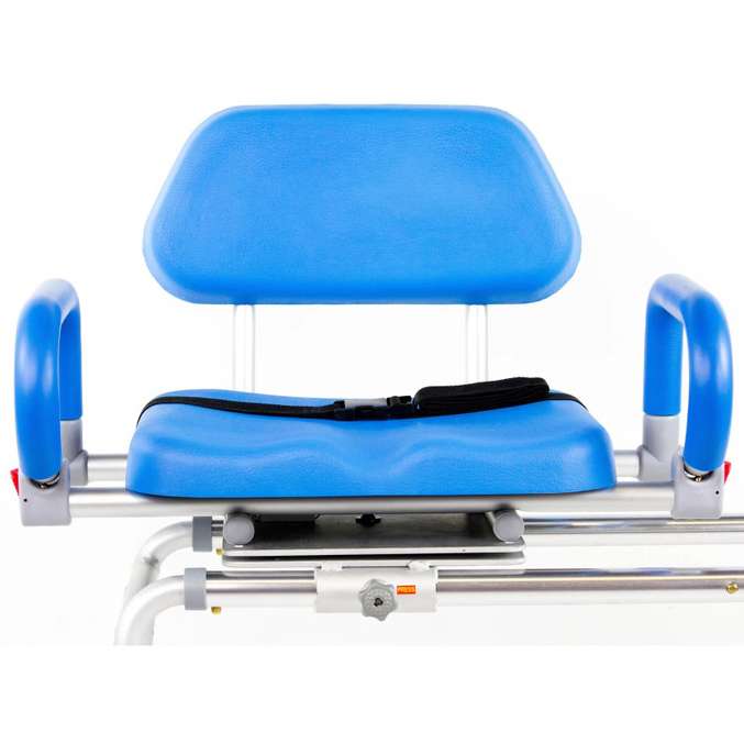 Bariatric Manual Sliding Transfer Bench with Swivel Seat, Blue (PHBB5200B)