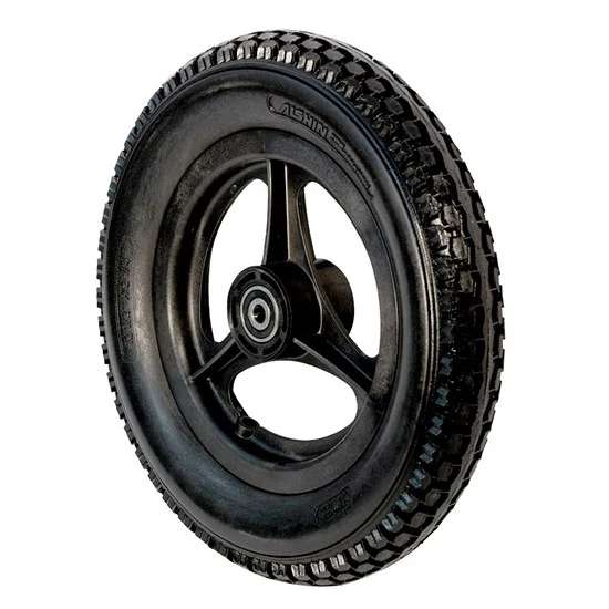 8" x 2" Front Ribbed, 12.5" Rear Solid Knobby Tires