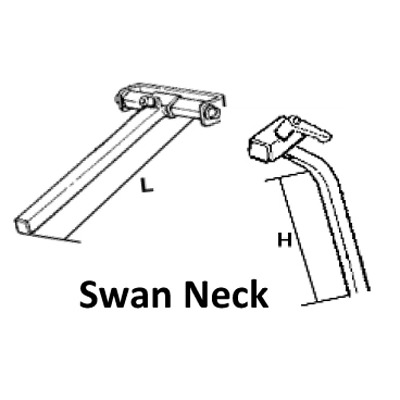 Stainless Swan Neck, H-13½", L-7¾" (87582)