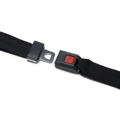 Positioning Auto Style Push Button Belt - Black Nylon (300-505)