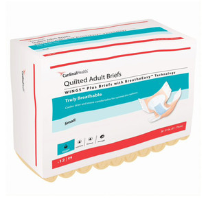 Wings Quilted Plus Incontinence Brief with BreatheEasy Technology