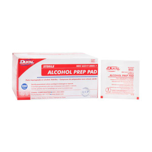 Dukal 2-Ply Alcohol Prep Pads, Sterile