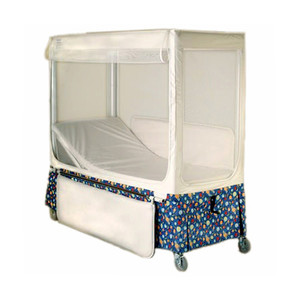 Pedicraft canopy enclosed bed with fixed mattress support