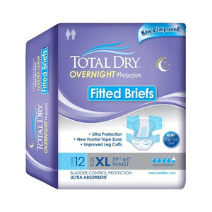 Total Dry Overnight Protection Fitted Briefs